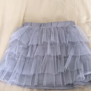 Grey ruffle skirt